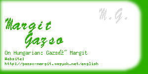 margit gazso business card